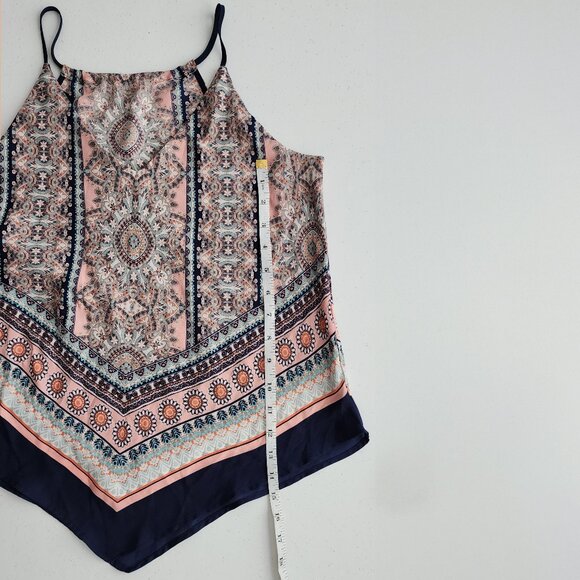 I.N. San Francisco Paisley Handkerchief Top in Pink and Blue - Picture 7 of 7